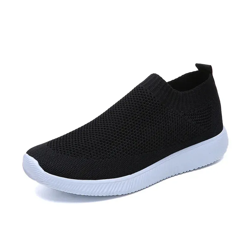 Women White Sneakers Socks Shoes Casual White Sneakers Summer Knitted Vulcanized Shoes Women Trainers Tenis Feminino