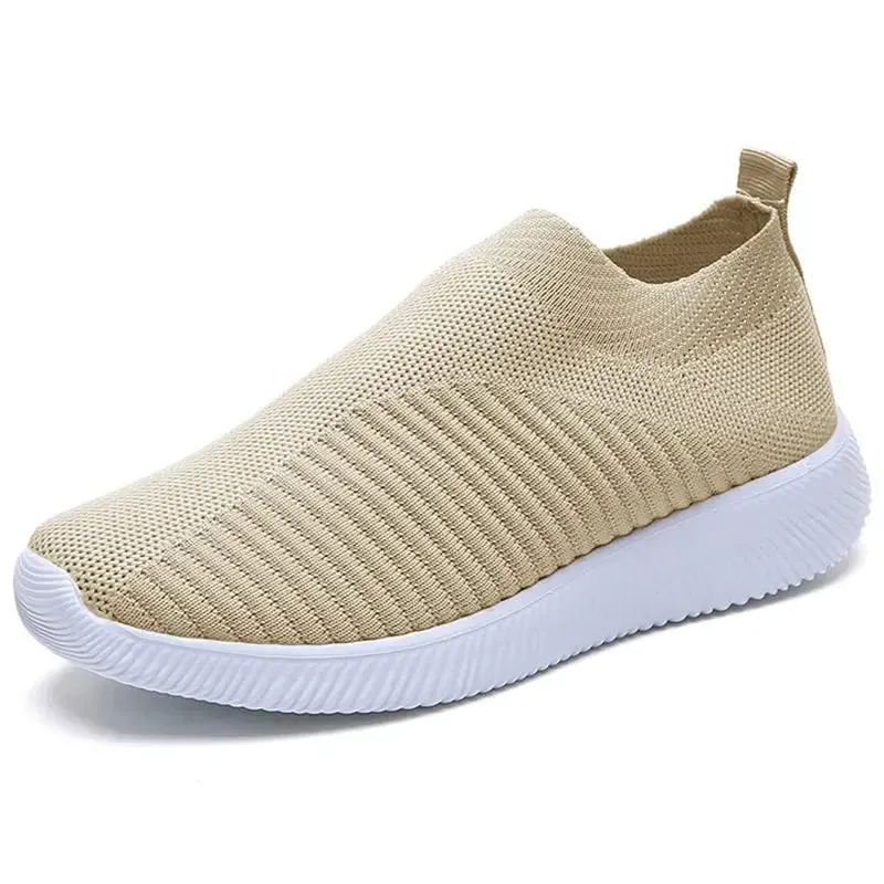 Women White Sneakers Socks Shoes Casual White Sneakers Summer Knitted Vulcanized Shoes Women Trainers Tenis Feminino