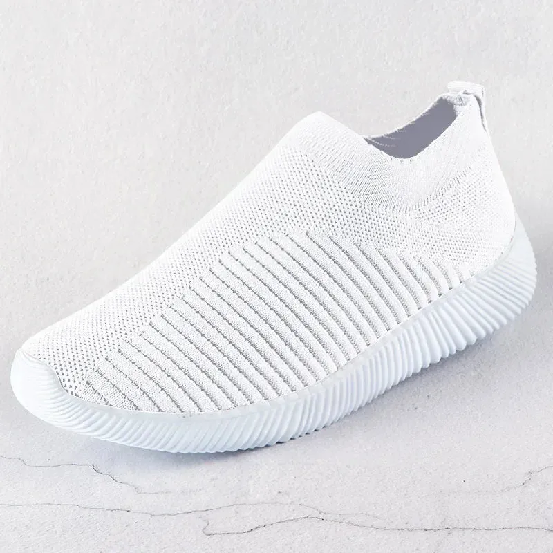 Women White Sneakers Socks Shoes Casual White Sneakers Summer Knitted Vulcanized Shoes Women Trainers Tenis Feminino