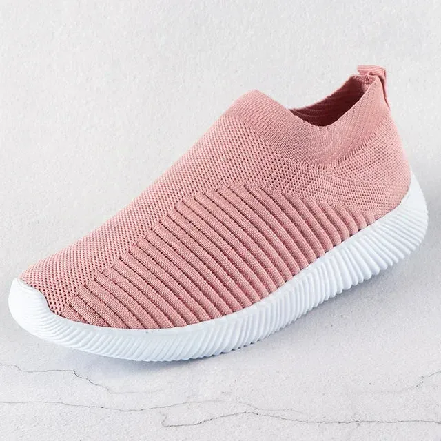 Women White Sneakers Socks Shoes Casual White Sneakers Summer Knitted Vulcanized Shoes Women Trainers Tenis Feminino