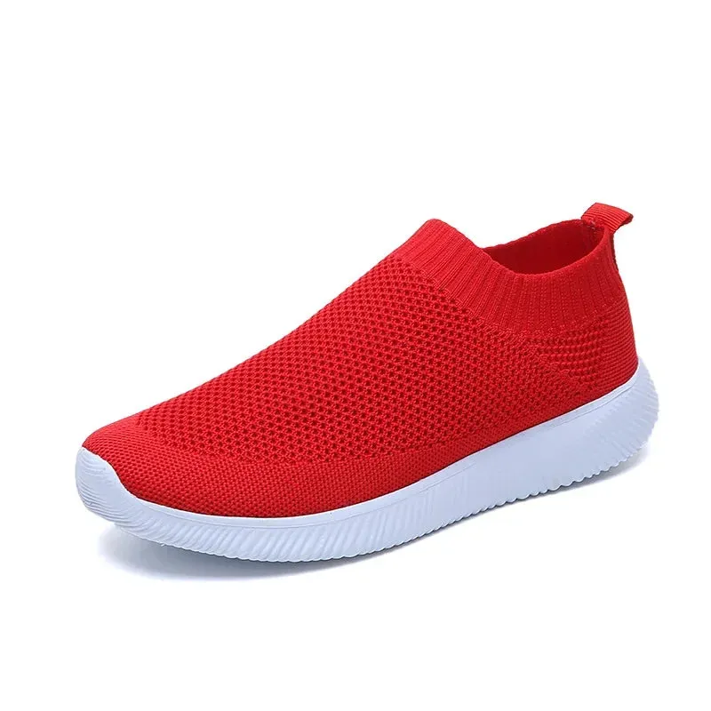 Women White Sneakers Socks Shoes Casual White Sneakers Summer Knitted Vulcanized Shoes Women Trainers Tenis Feminino