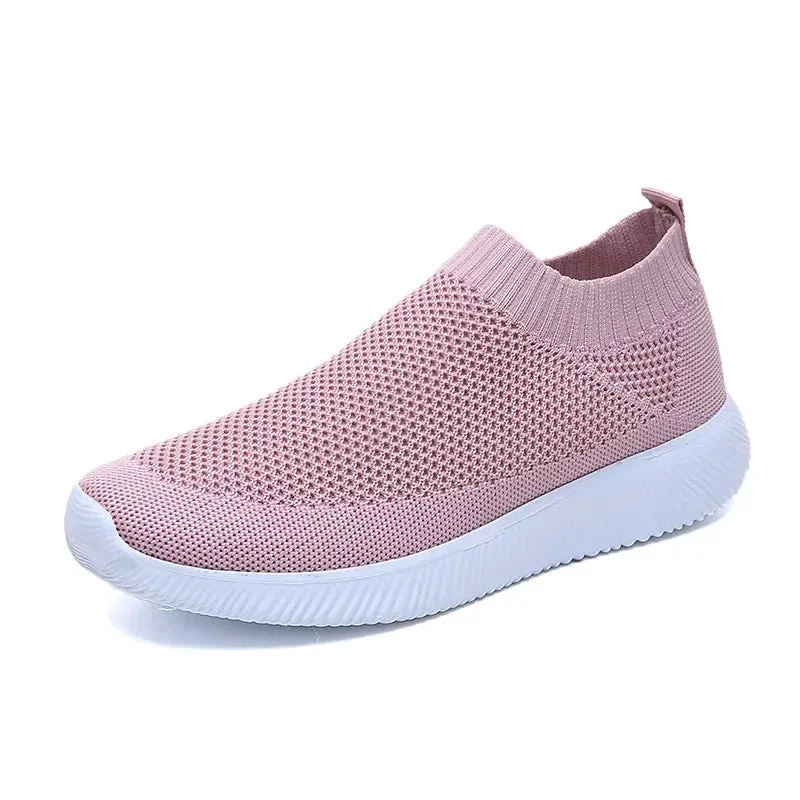 Women White Sneakers Socks Shoes Casual White Sneakers Summer Knitted Vulcanized Shoes Women Trainers Tenis Feminino